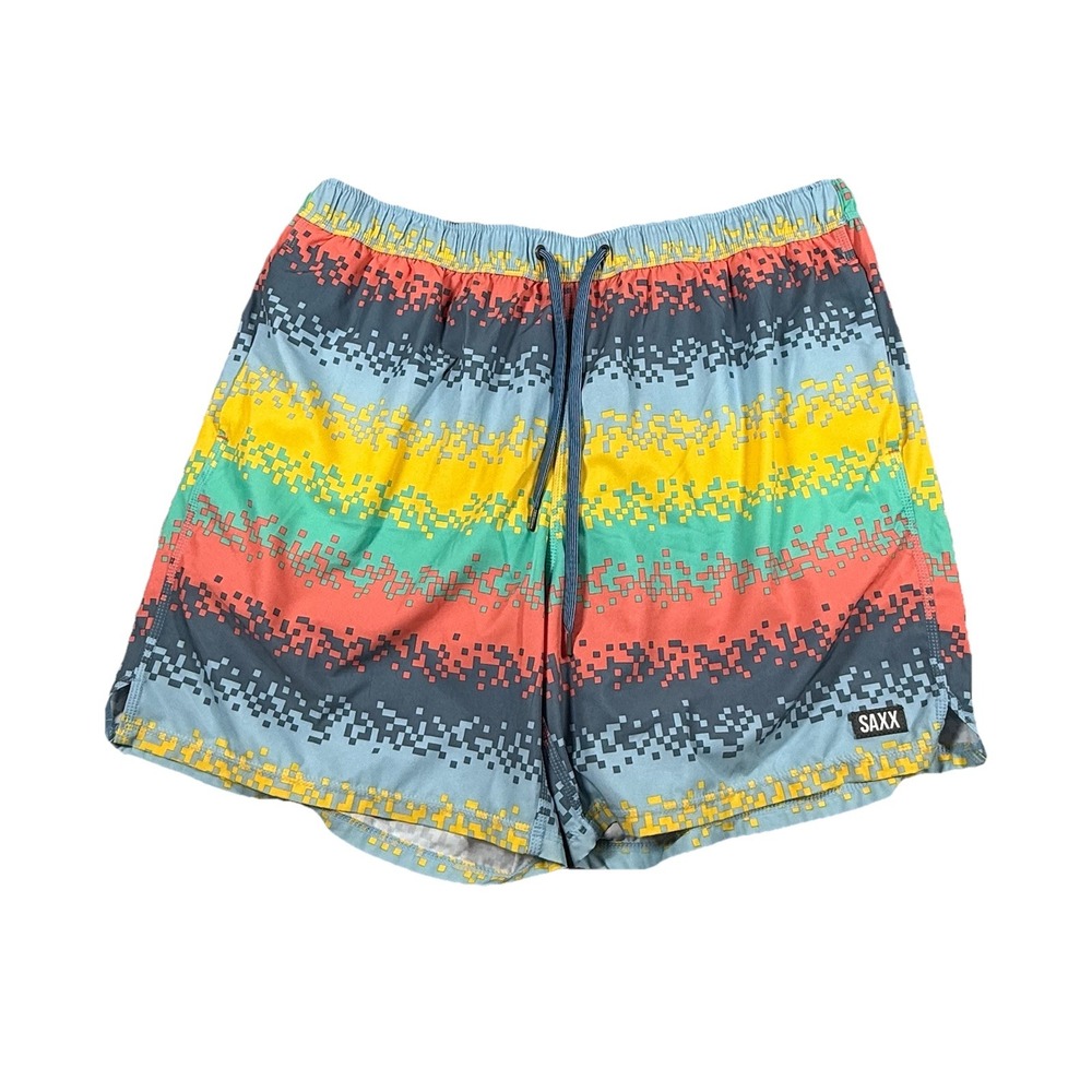 Saxx Shorts Mens XL Oh Buoy 2N1 Volley 7" Liner Ballpark Pouch Black Swim Trunks